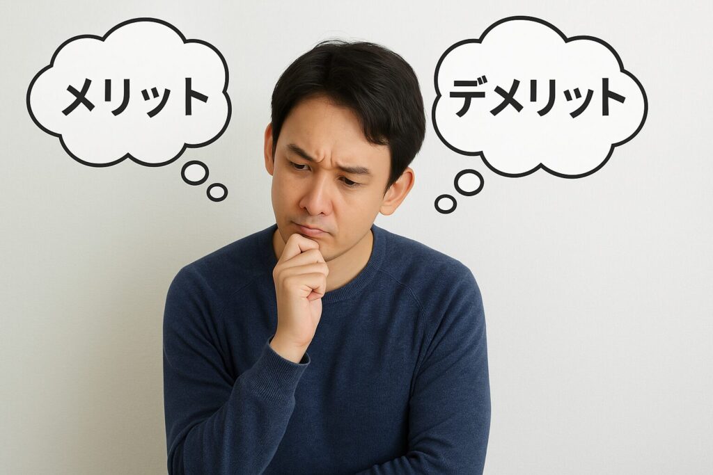 債務整理のメリットデメリットを考える人