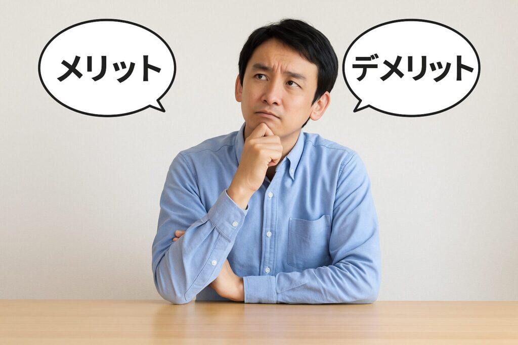 債務整理のメリットデメリットを考える人