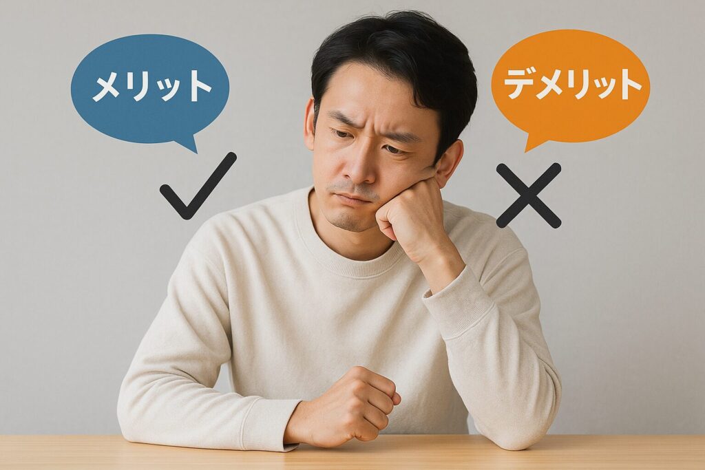 債務整理のメリットデメリットを考える人