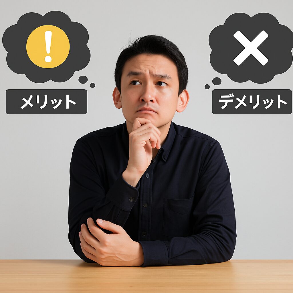 債務整理のメリットデメリットを考える人