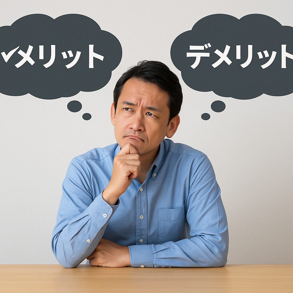 債務整理のメリットデメリットを考える人