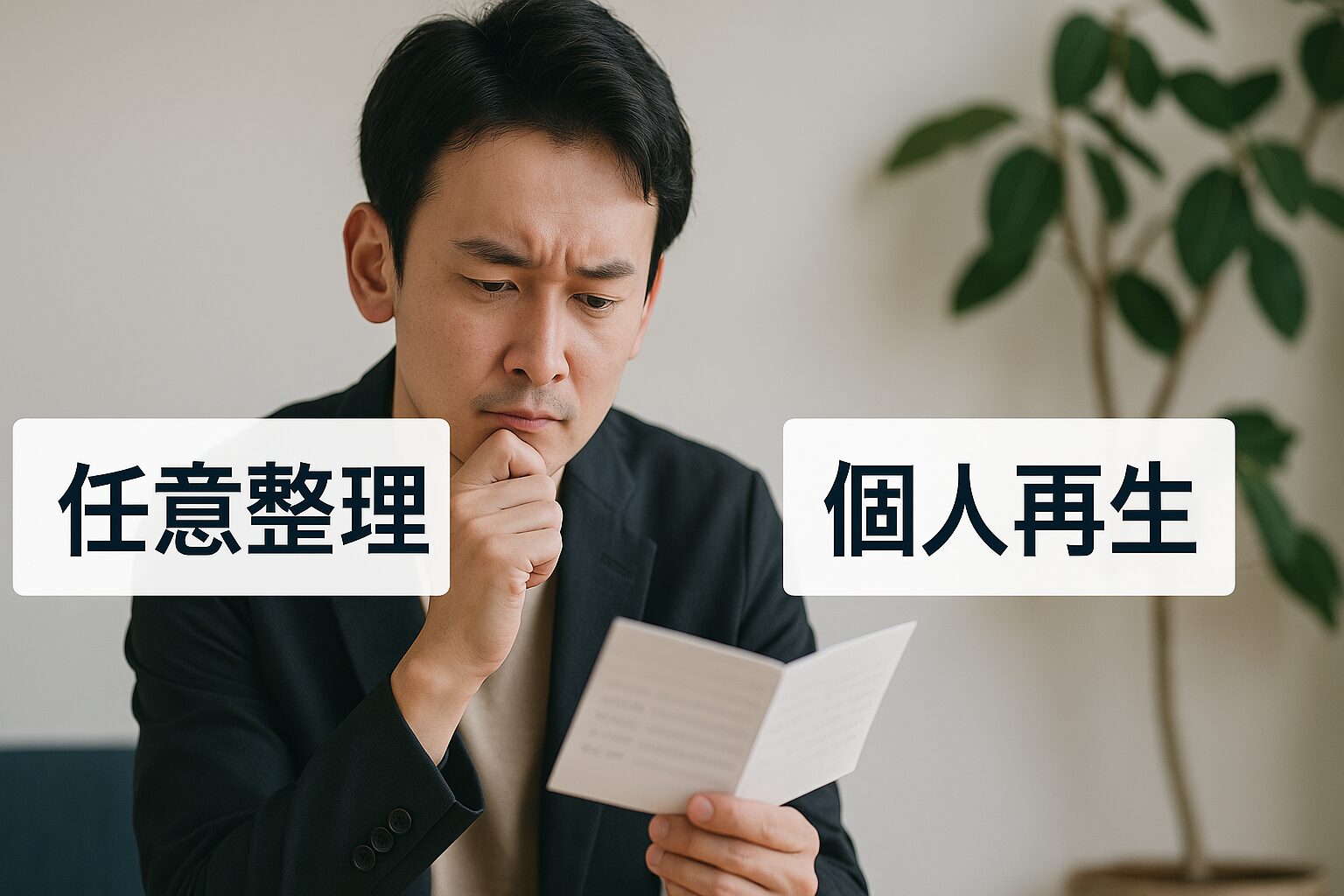 任意整理と個人再生で悩んでいる人